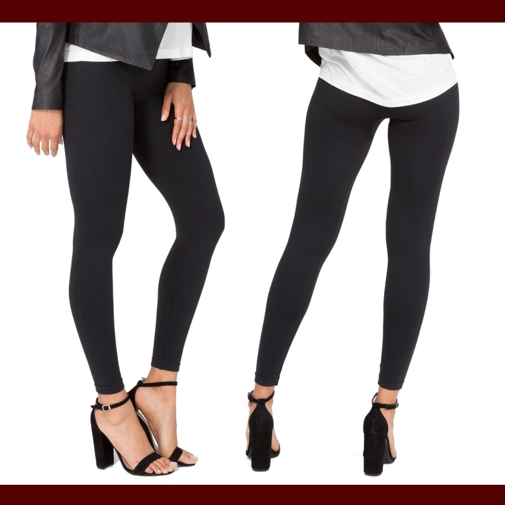 NEW Spanx Look at Me Now' Seamless Leggings Black [‎ Small ]